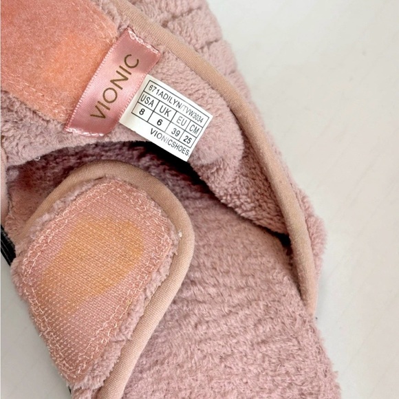 Vionic Adilyn 671 Womens Rose Quilted Orthotic Support Slippers Comfy Mules Sz 8 - Picture 10 of 13